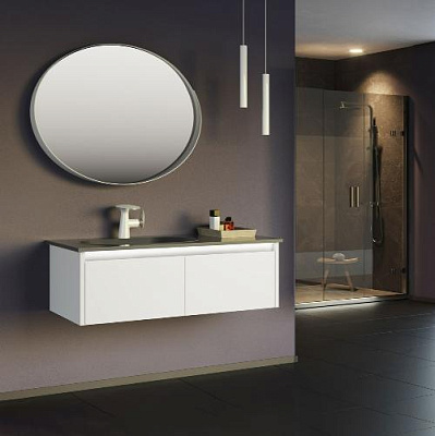 imagina Mobilier de baie ORKA Lisbon 90 Mat beyaz Iake(white matt) (12mm90x50TZG) online magazin Super Ștefan