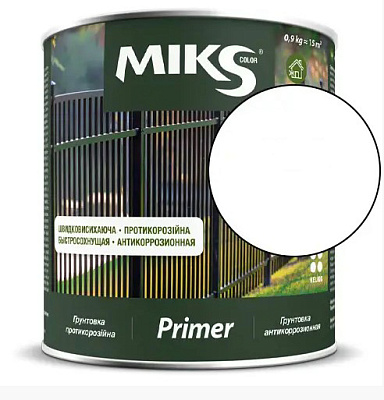  Grund anticoroziune ”MIKS COLOR” alb  0,9kg online magazin Super Ștefan