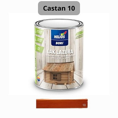  Lac lazur cu ceara pentru lemn HELIOS BORI (castan 10) 5L online magazin Super Ștefan