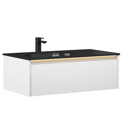 imagina Mobilier de baie ORKA Lisbon 132 White Matt online magazin Super Ștefan