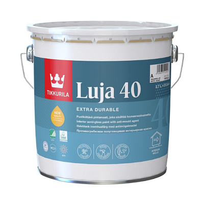 Vopsea pentru interior (incaperi umede) Luja40 semilucios (baza A) - 0,9L online magazin Super Ștefan