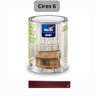  Lac lazur cu ceara pentru lemn HELIOS BORI (cireş 6) 5L online magazin Super Ștefan
