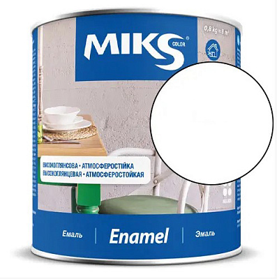  Email alchidic Miks Color alb, 0.8 kg online magazin Super Ștefan
